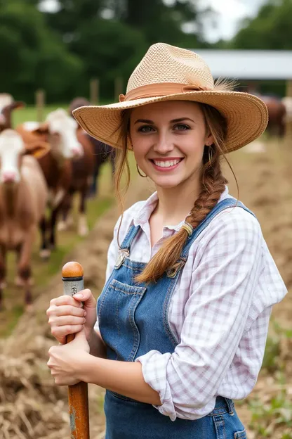 Se publicó la foto desnuda de la muchacha de la granja Jen, desatando un frenesí en línea