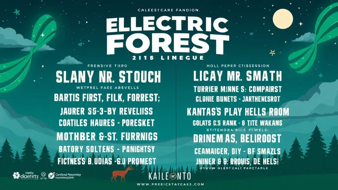 Se revela el cartel de Electric Forest 2025 con grandes nombres