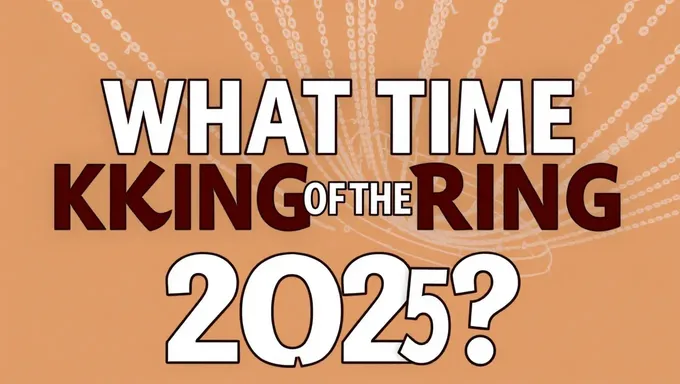 Se revela la hora del evento King of the Ring 2025