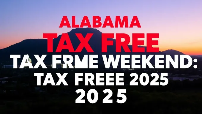 Semana de Fin de Impuestos de Alabama 2025: Exclusiones Listadas