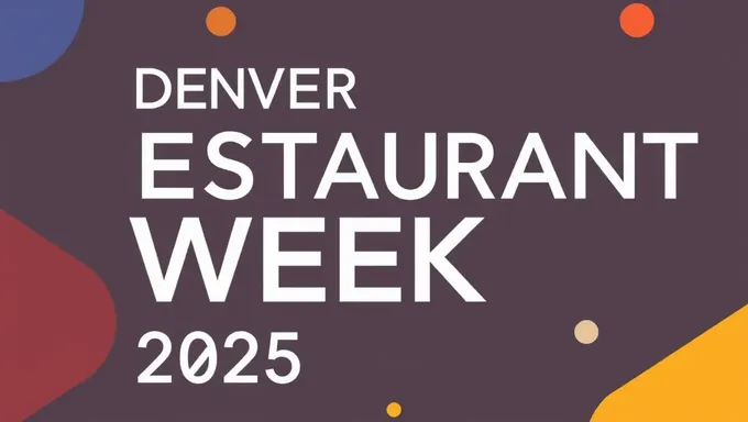 Semana de Restaurante de Denver 2025 Anunciada para Gourmands