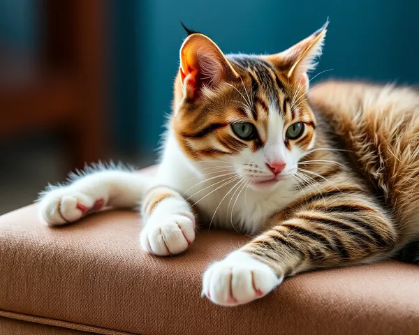 Sesión de fotos de gato en iluminación de estudio