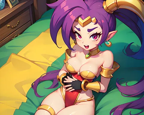 Shantae regla 34: patrón repetitivo en texto de Shantae