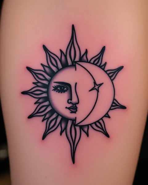 Significado Espiritual del Tatuaje del Sol y la Luna