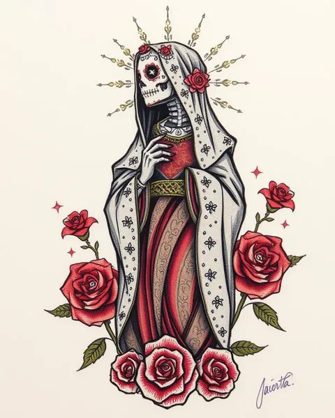 Significado de tatuaje de Santa Muerte en diferentes culturas