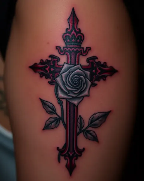 Significado de tatuaje de cruz y rosa en el arte