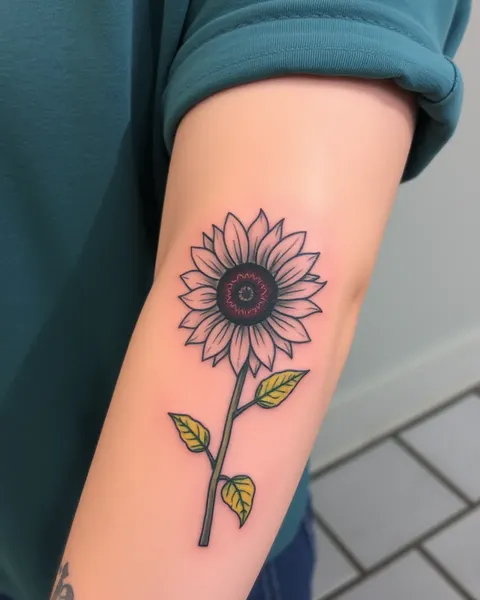 Significado de tatuaje de girasol: representación de la fuerza interior