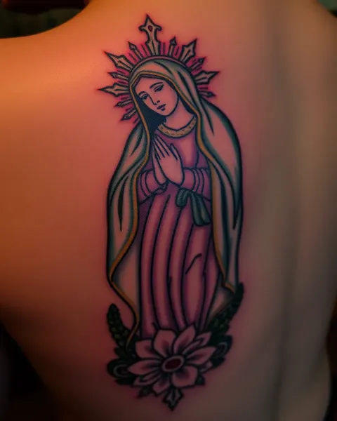 Significado de tatuajes de la Virgen María