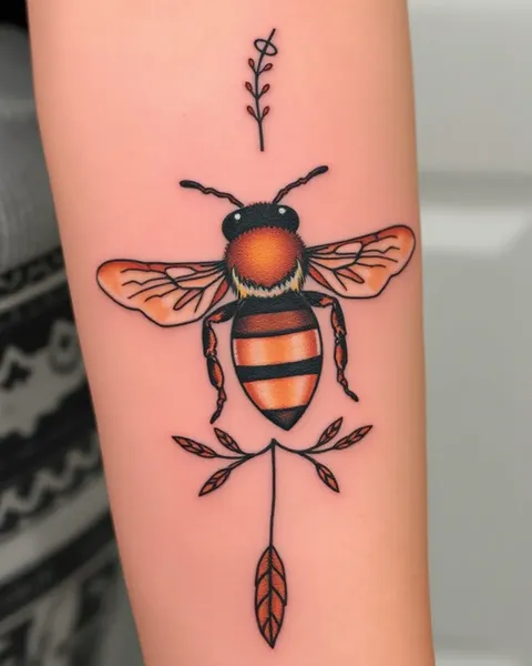 Significado del tatuaje de abeja: simbolizando industria y esfuerzo duro