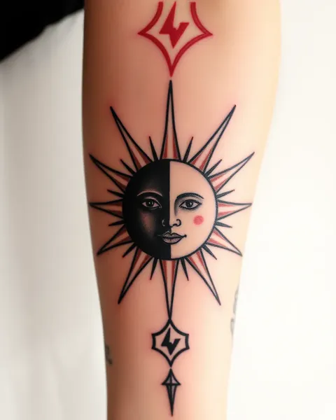 Significado y significado de la tatuaje de sol y luna