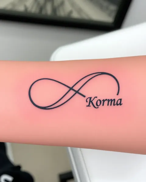 Simbolismo de tatuaje de infinito con nombre