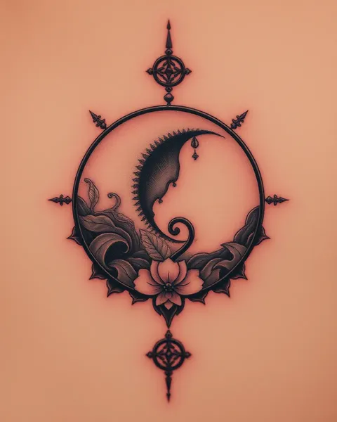 Simbolismo del ciclo lunar en tatuajes