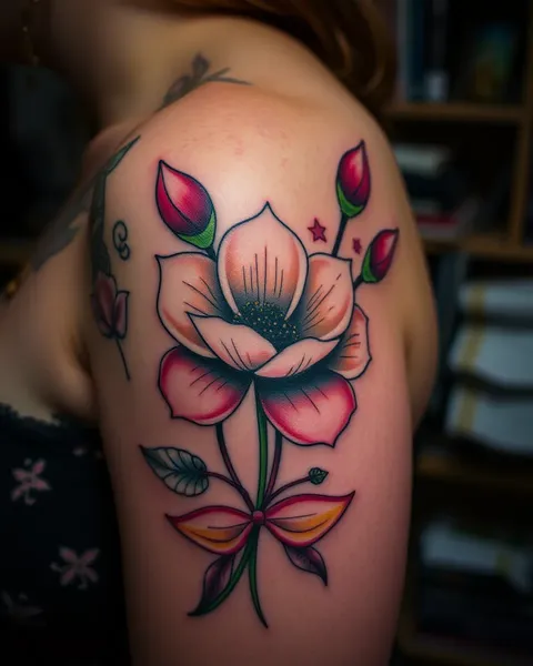 Simbolismo detrás del significado de la flor y el tatuaje