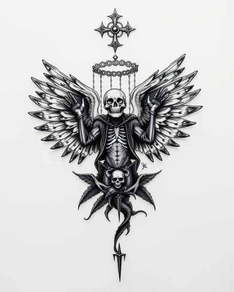 Simbolismo personal de tatuajes de muerte y ángel