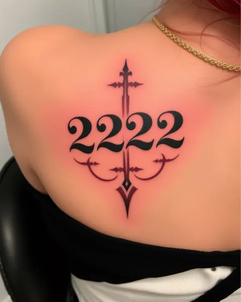 Simbolismo y Significado del Número 222 en Tatuajes