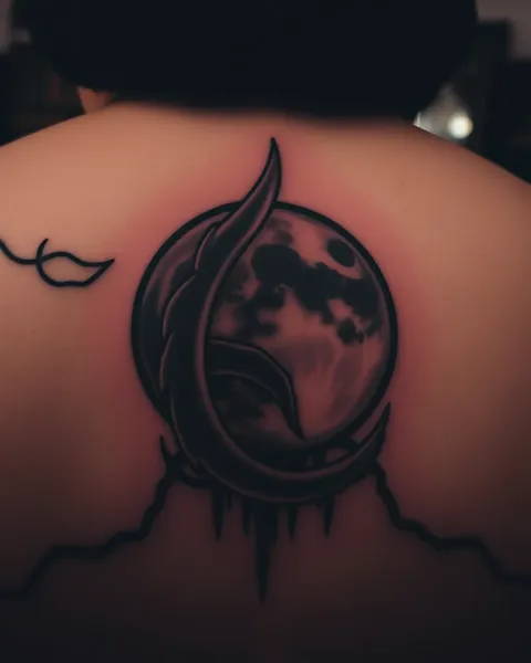 Simbolismo y significado de tatuaje lunar negra