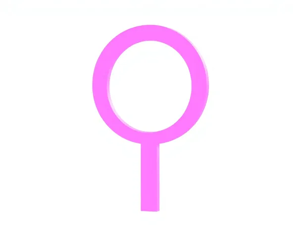 Simbolo femenino rosa en formato PNG y imagen transparente para descargar