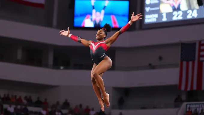 Simone Biles lista para la competencia de barras asfalto de 2025