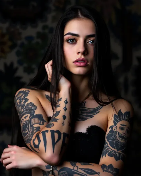 Sin tapujos: mujeres con tatuajes desnudas