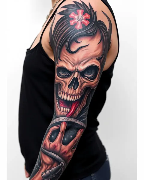 Sleeve de terror de tatuajes: obra de arte