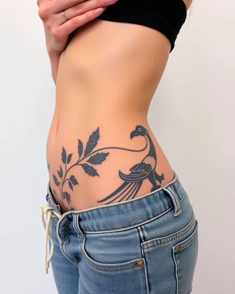 Solución de camuflaje para cicatrices con tatuajes de tummy tuck