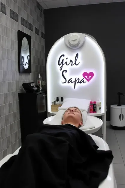 Spa de la chica para relajación total del cuerpo y la mente