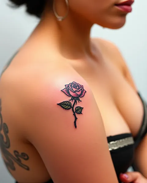 Símbolo de rosa tatuada: un símbolo de amor eterno y pasión