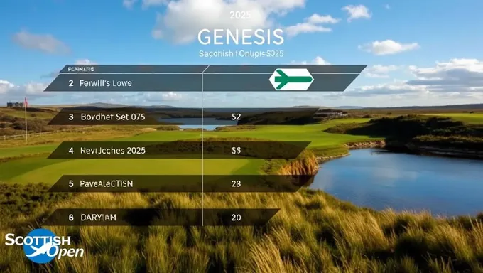 Tabla de Posiciones Genesis Scottish Open 2025