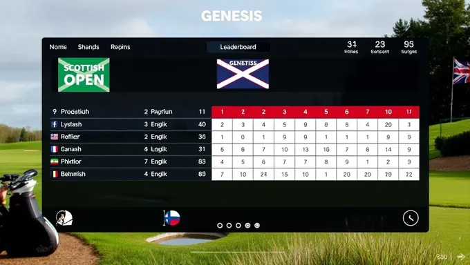 Tabla de Posiciones Genesis Scottish Open 2025