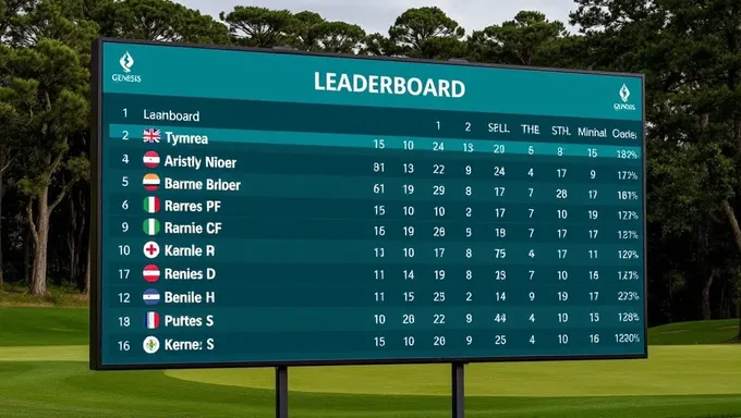 Tabla de líderes del Genesis Scottish Open 2025