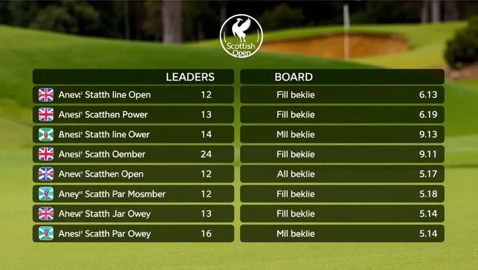 Tabla de líderes del Genesis Scottish Open 2025