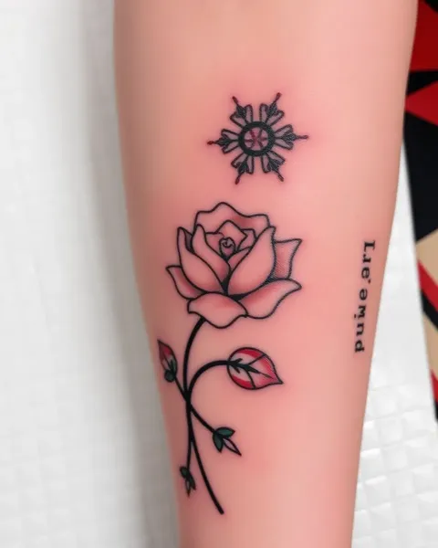 Tatuaje de 3 Pulgadas para Estatuto de Moda Minimalista