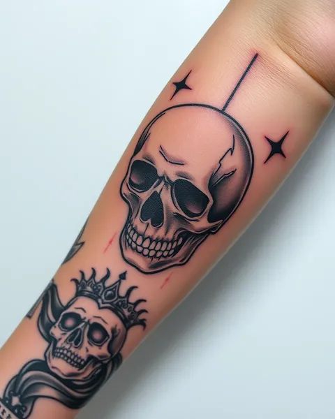 Tatuaje de Calavera de Antebrazo: Un Estamento de Moda Audaz