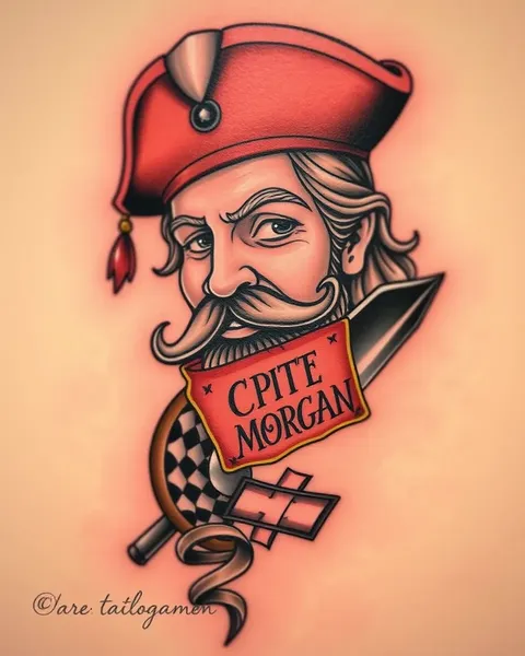 Tatuaje de Capitán Morgan: diseño único para el tipo aventurero