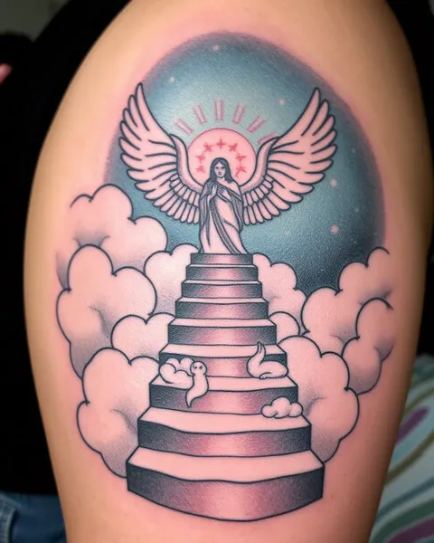 Tatuaje de Escalera al Cielo: Arte Corporal Simbólico