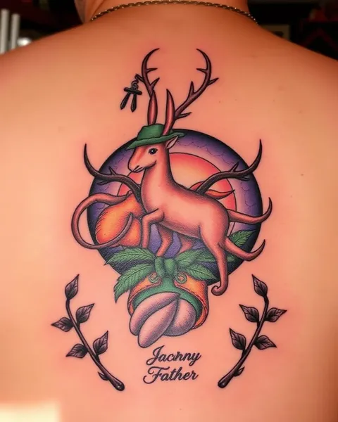 Tatuaje de Jackalope del Padre: Tradición Familiar