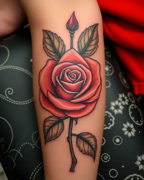 Tatuaje de Rosa Realista: Un Pieza de Arte Corporal Hermosa y Realista