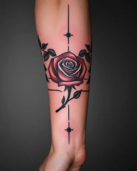 Tatuaje de Rosa Simbólico: Representación de Amor y Belleza