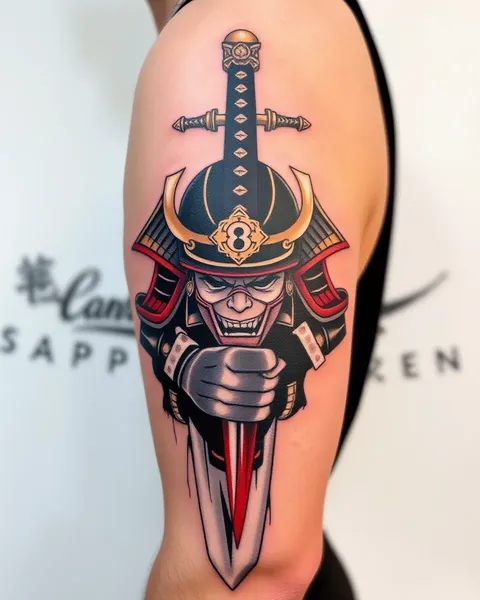 Tatuaje de Sable Samurai: Representación del Espíritu Guerrero