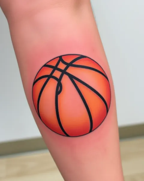 Tatuaje de baloncesto para fanáticos deportivos