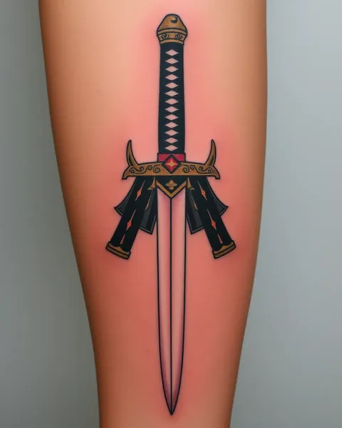 Tatuaje de katana samurái: marca permanente de valentía