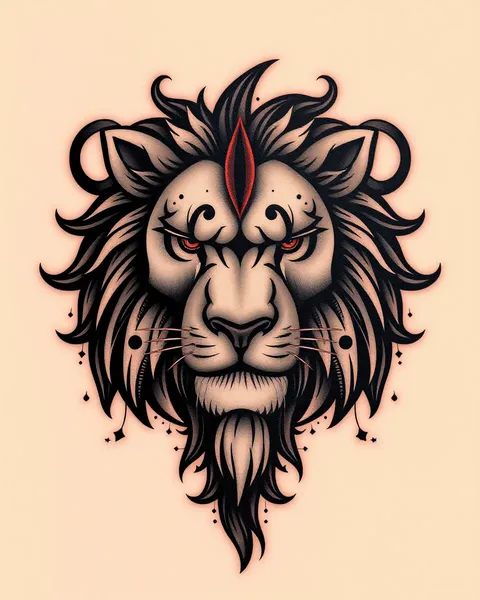 Tatuaje de león: representando realeza y orgullo