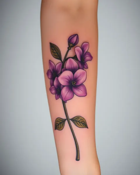 Tatuaje de lilas: un símbolo de inocencia y amor