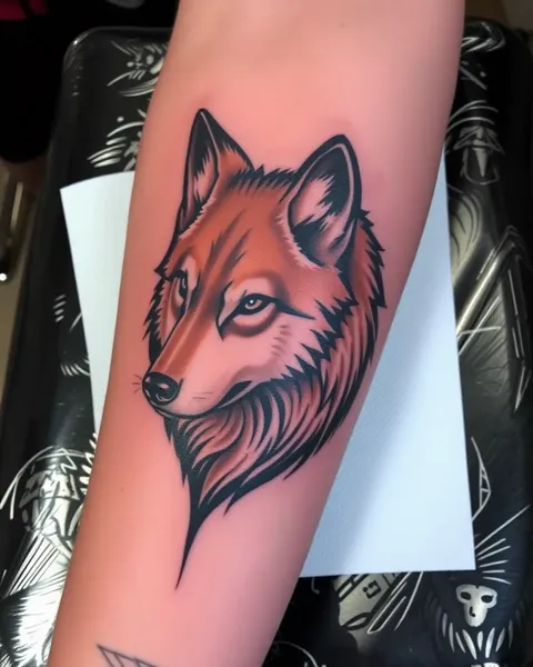 Tatuaje de lobo en el antebrazo: representando protección y coraje