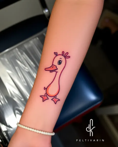 Tatuaje de pato para mujeres