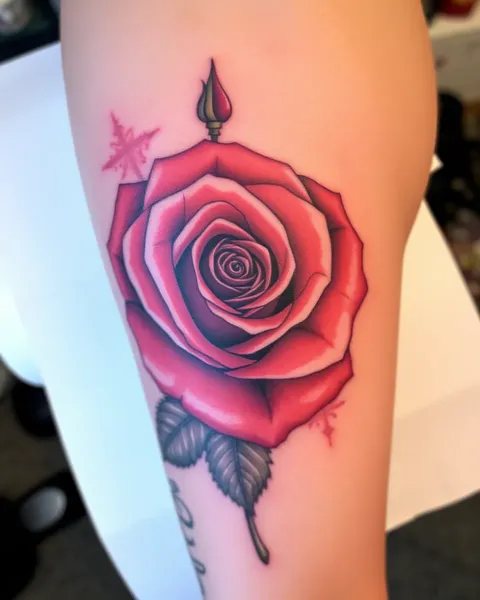 Tatuaje de rosa realista: Un diseño de arte corporal único y significativo