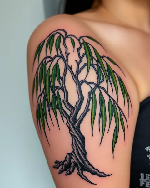 Tatuaje de Árbol de Llorón: Un Símbolo de Amor Eterno