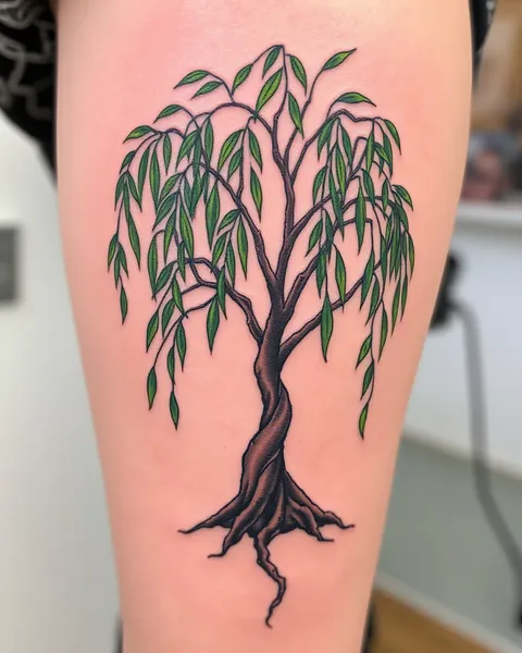 Tatuaje de Árbol de Llorón: Una Representación de Pérdida