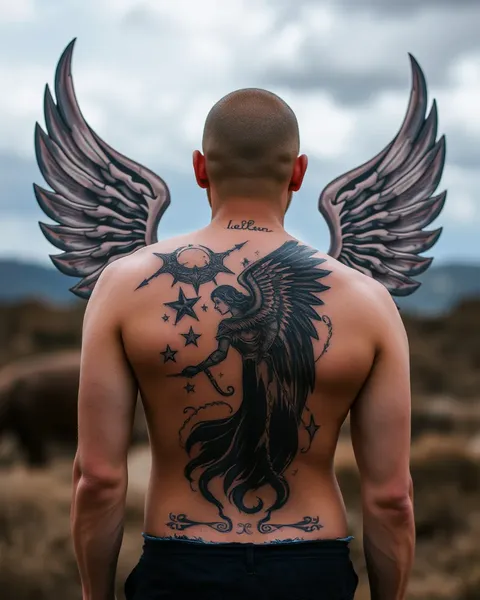 Tatuaje de ángel protector: símbolo de fuerza espiritual