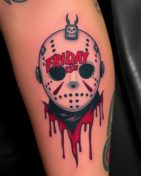 Tatuaje del 13 de Viernes: Inspiración Única de la Película de Terror